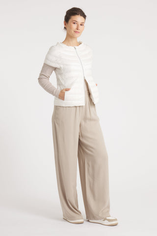 The St Ives | Down Vest | Ivory - By Baano