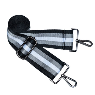 HydroBag® HANDLE™- Black Matte with Gray, Black, White Striped Strap