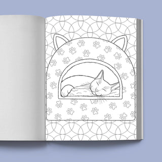 Stress Relief Cat Coloring Book: Calming and Adorable Designs for Adults (Spiral Bound) - By Baano