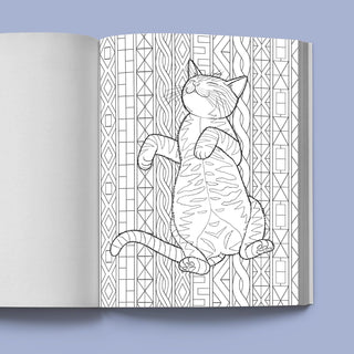 Stress Relief Cat Coloring Book: Calming and Adorable Designs for Adults (Spiral Bound) - By Baano