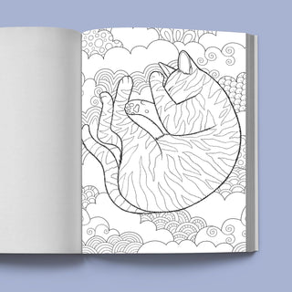 Stress Relief Cat Coloring Book: Calming and Adorable Designs for Adults (Spiral Bound) - By Baano