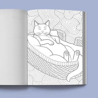 Stress Relief Cat Coloring Book: Calming and Adorable Designs for Adults (Spiral Bound) - By Baano
