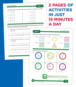 Summer Bridge Activities 3rd to 4th Grade Workbook, Math, Reading Comprehension, Writing, Science, Social Studies, Fitness Summer Learning Activities, 4th Grade Workbooks All Subjects With Flash Cards (Spiral Bound) - By Baano