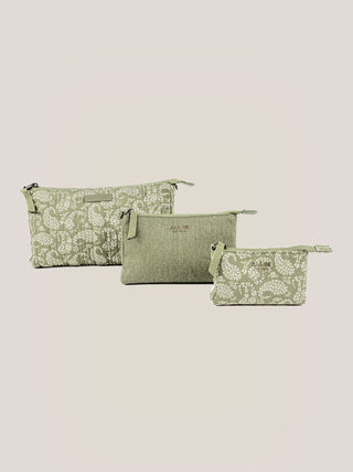 Sazan + JuJuBe 3-piece Pouch Clutch Purse Set - Paisley Floral - By Baano