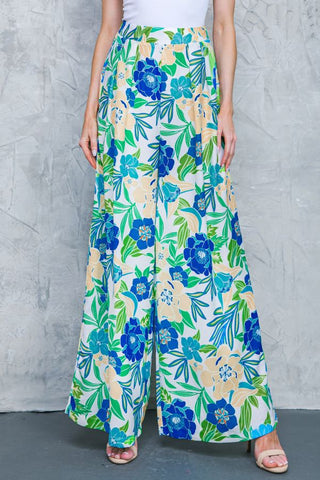 FLORAL IN THE WORLD WOVEN PANTS - By Baano