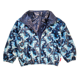 Car Seat Coat | The Road Coat Transition - Navy Raptor Print