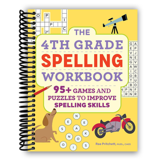 The 4th Grade Spelling Workbook: 95+ Games and Puzzles to Improve Spelling Skills (Spiral Bound) - By Baano