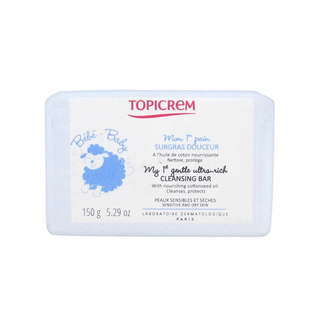 Topicrem Gentle Ultra Rich Cleansing Bar with Cotton Seed Oil Extract 150 gr - By Baano