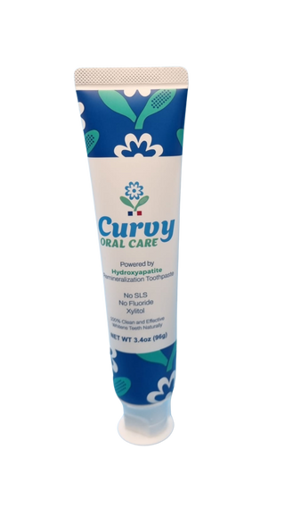 Curvy Natural Toothpaste - powered by hydroxyapatite - By Baano