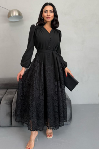 White Women Temple Dress - Long Maxi Dress - By Baano