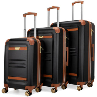 Vintage 3 Piece Expandable Retro Luggage Set - By Baano