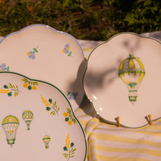 Valensole Lavender Scalloped Starter Plate - Set of 4 (+1 Bonus Plate)