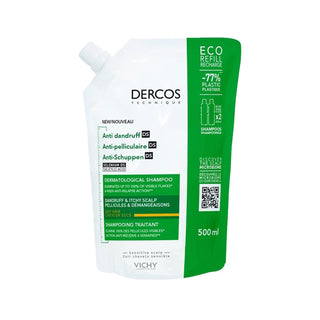 Vichy Dercos Anti Dandruff Shampoo for Dry Hair 500 ml - Refill - By Baano