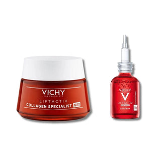 Vichy Liftactiv Collagen Specialist Anti-Aging Night Care Cream 1.7 oz Skin Care & Specialist B3 Dark Spots &Wrinkles Serum 30 ml Chivela