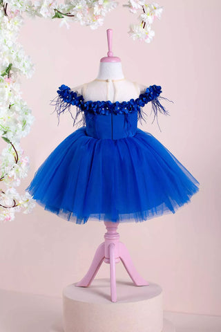 Violet Sax Blue Party Dress - By Baano