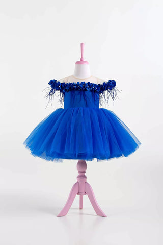 Violet Sax Blue Party Dress - By Baano