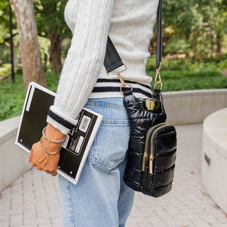 Black Shiny HydroBag® with Gold Hardware