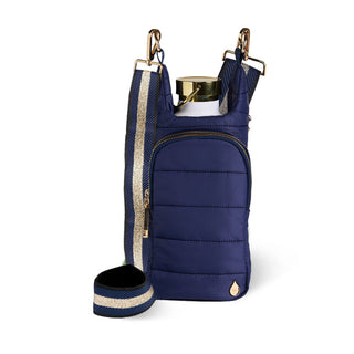 Navy Blue Matte HydroBag® with Navy/Gold Strap