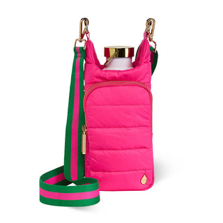 Bright Pink HydroBag® with Pink and Green Striped Strap