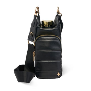 Black Vegan Leather HydroBag® with Strap Bundle