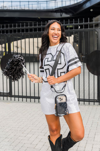 Clear HydroBag® Stadium with Black Trim and Matching Pouch