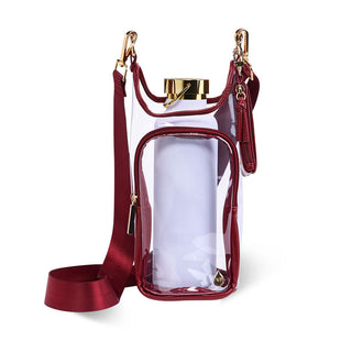 Clear HydroBag® Stadium with Maroon Trim and Matching Pouch