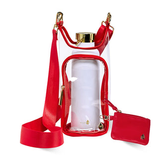 Clear HydroBag® Stadium with Red Trim and Matching Pouch