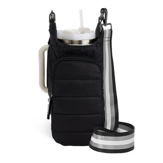 HydroBag® HANDLE™- Black Matte with Gray, Black, White Striped Strap