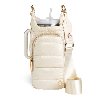 Luxe Ivory Strap with Vegan Leather Trim