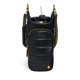 HydroBag® HANDLE™- Black Vegan Leather with Strap Bundle