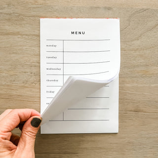 Weekly Menu Pad Refill - By Baano