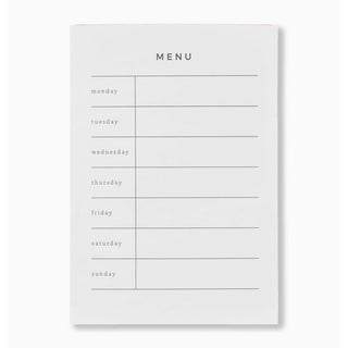 Weekly Menu Pad Refill - By Baano