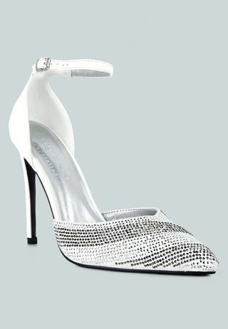 Nobles Rhinestone Patterned Stiletto Sandals