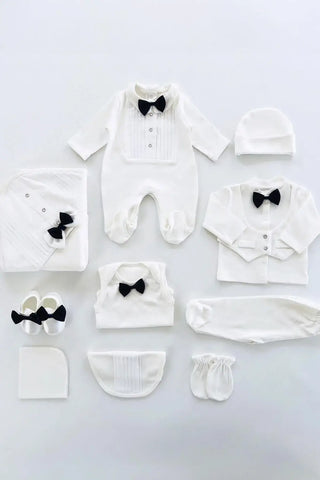 William Newborn White Coming Home Set (10 pcs) - By Baano