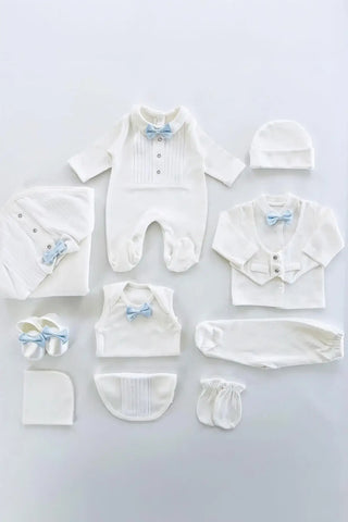William Newborn White Coming Home Set (10 pcs) - By Baano