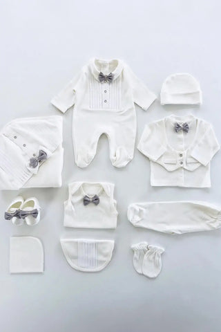 William Newborn White Coming Home Set (10 pcs) - By Baano