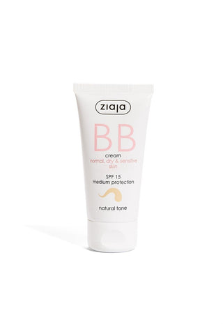 Ziaja BB Cream Natural Tone SPF15 for Normal, Dry and Sensitive Skin 50ml - By Baano