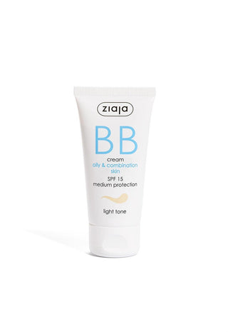 Ziaja BB Cream for Oily and Combination Skin Light Tone SPF15 50 ml - By Baano
