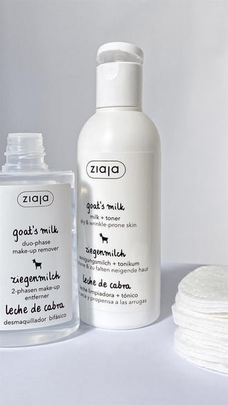 Ziaja Goat Milk Dual Phase Eye and Lip Makeup Remover 120 ml - By Baano