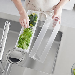 Refrigerator Colander with Lid & Divider Yamazaki Home