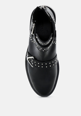 aeliana cutout ankle boots with strap