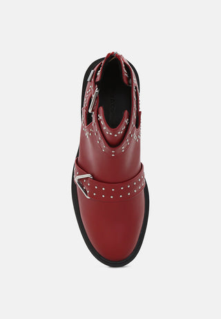 aeliana cutout ankle boots with strap