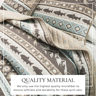 3-Piece Lodge Quilt - Yosemite Collection Great Bay Home