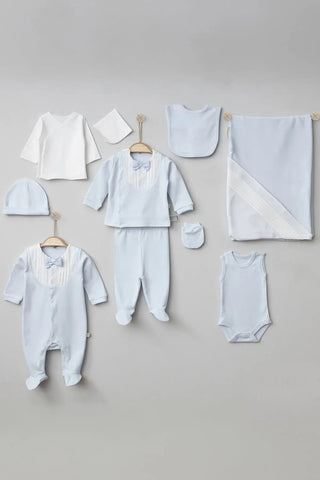 Alex Blue Newborn Coming Home Set (10 pcs) - By Baano