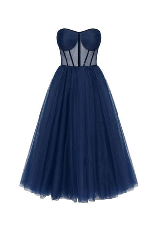 All For Love Strapless Tulle Midi Dress - By Baano
