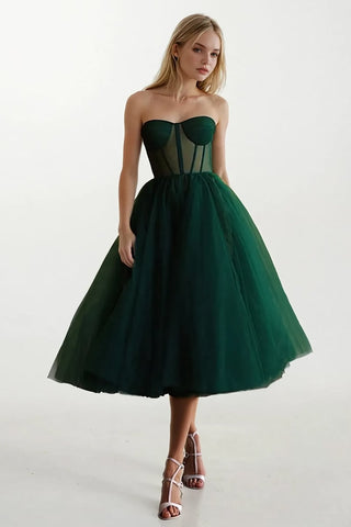 All For Love Strapless Tulle Midi Dress - By Baano