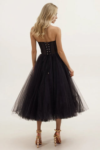 All For Love Strapless Tulle Midi Dress - By Baano