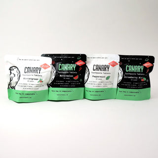 4 Pack Sampler of Canary Toothpaste Tablets - By Baano