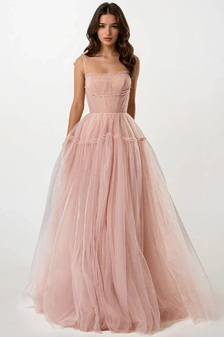 Alluring Beauty Tie-Strap Tulle Maxi Dress - By Baano