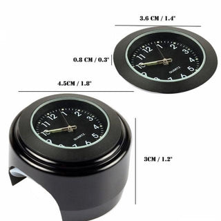 Aluminum Waterproof 22/25mm Motorcycle Handlebar Mount Dial Clock Motorcycle Handlebar Mount Clock Waterproof Handlebar Dial Clock Watch Quartz Clock Watch for Harley Motorcycle Accessories Stevvex